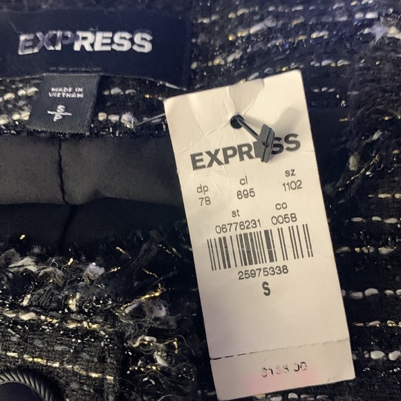 Express Black Tweed Cropped Blazer- NWT - Picture 15 of 16